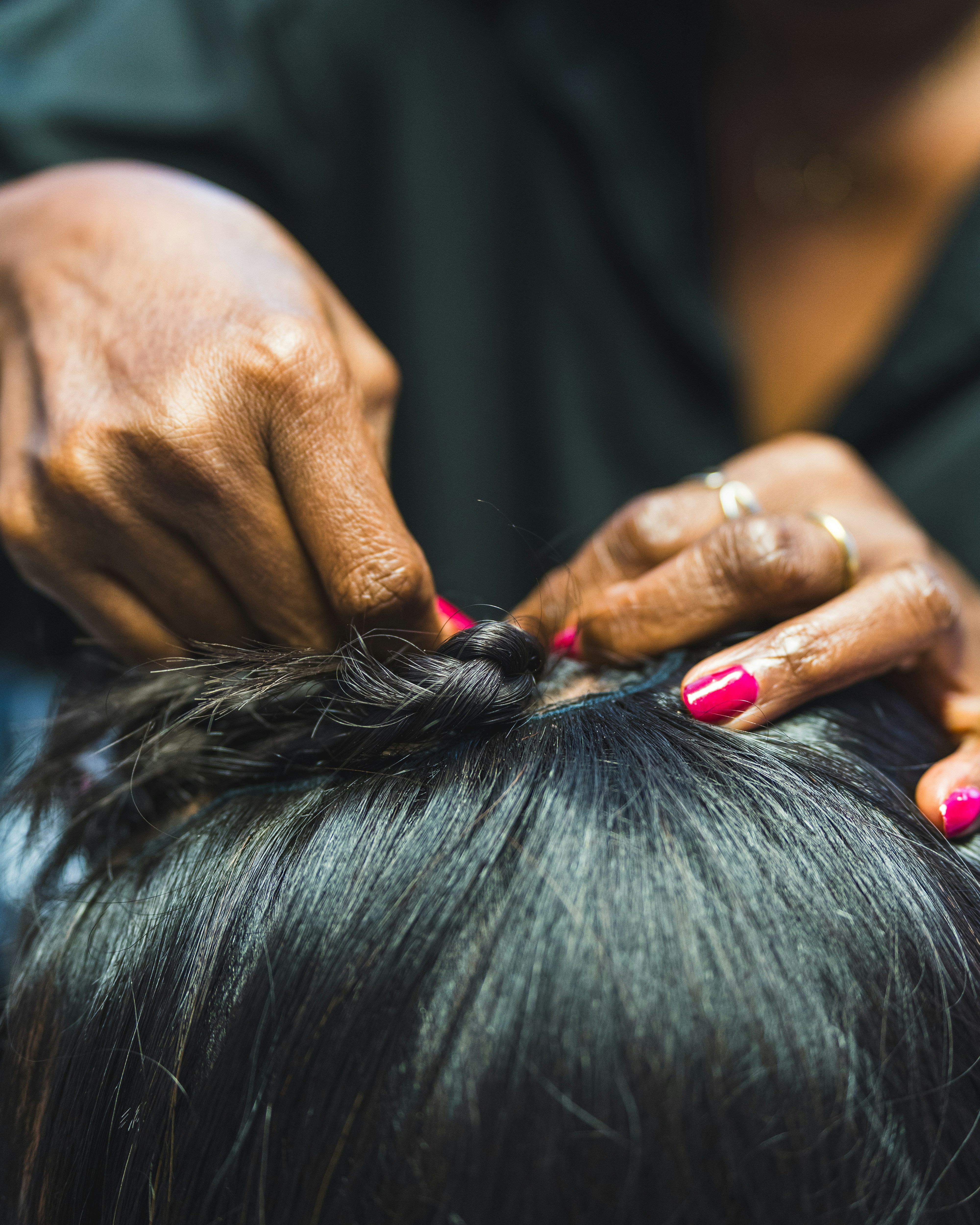 Sew-in installation